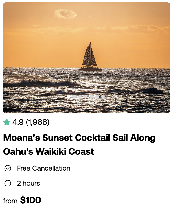 Moana’s Sunset Cocktail Sail