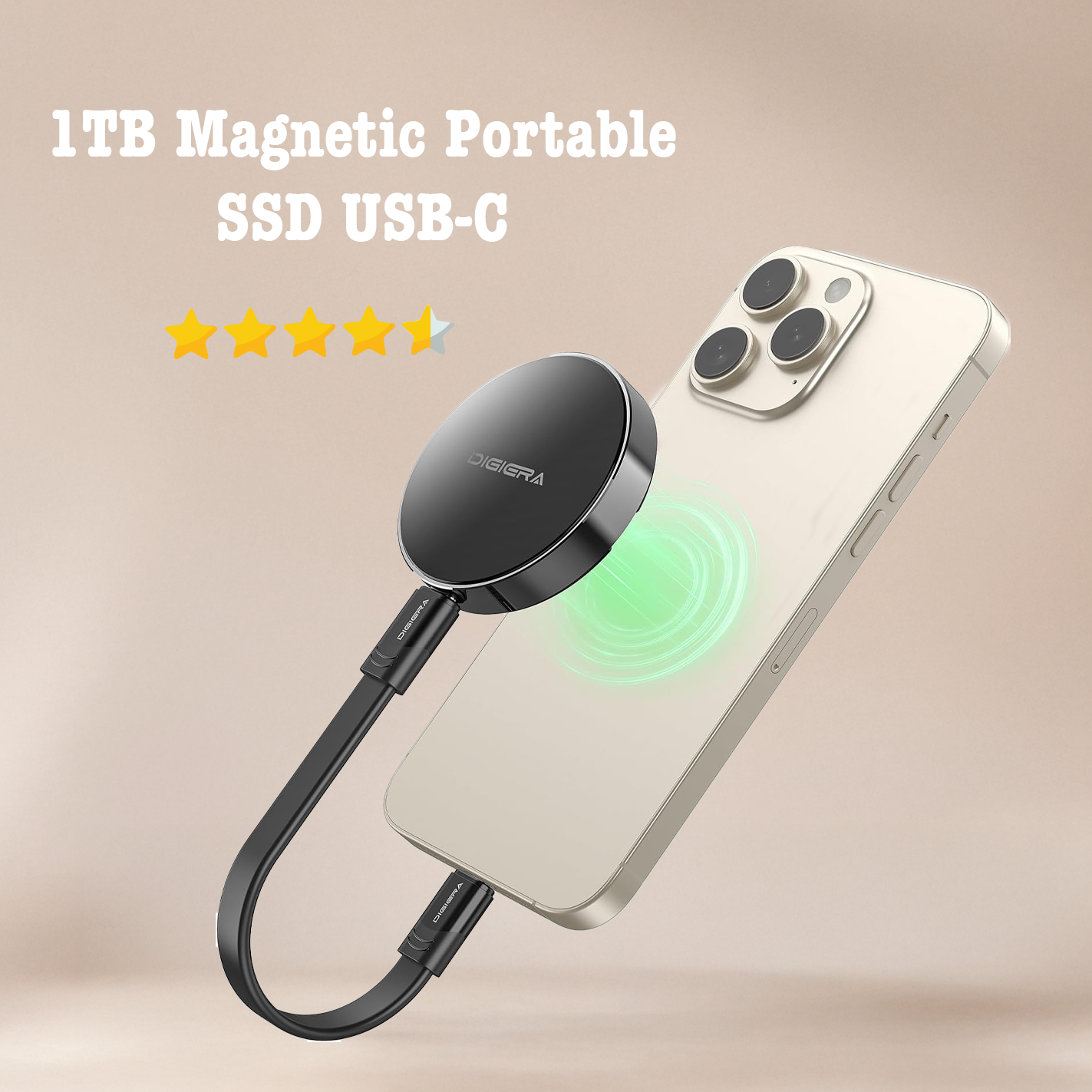 1TB Magnetic Portable SSD USB-C