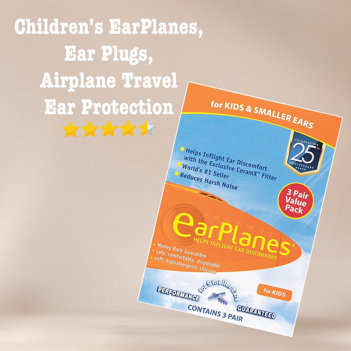 Children's EarPlanes, Ear Plugs, Airplane Travel Ear Protection