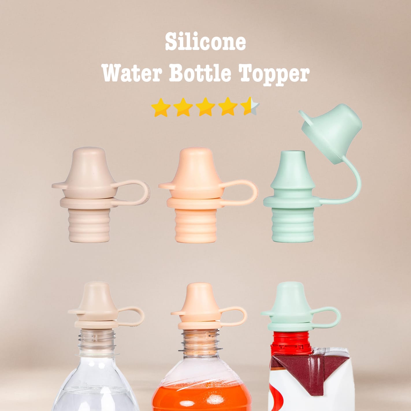 SiliconeWater Bottle Topper